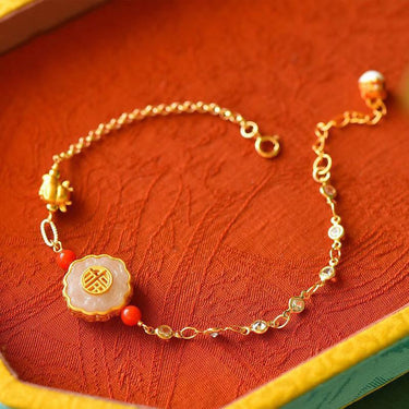Year Of The OX - Elegant Hetian Jade 'Mooncake' Bracelet